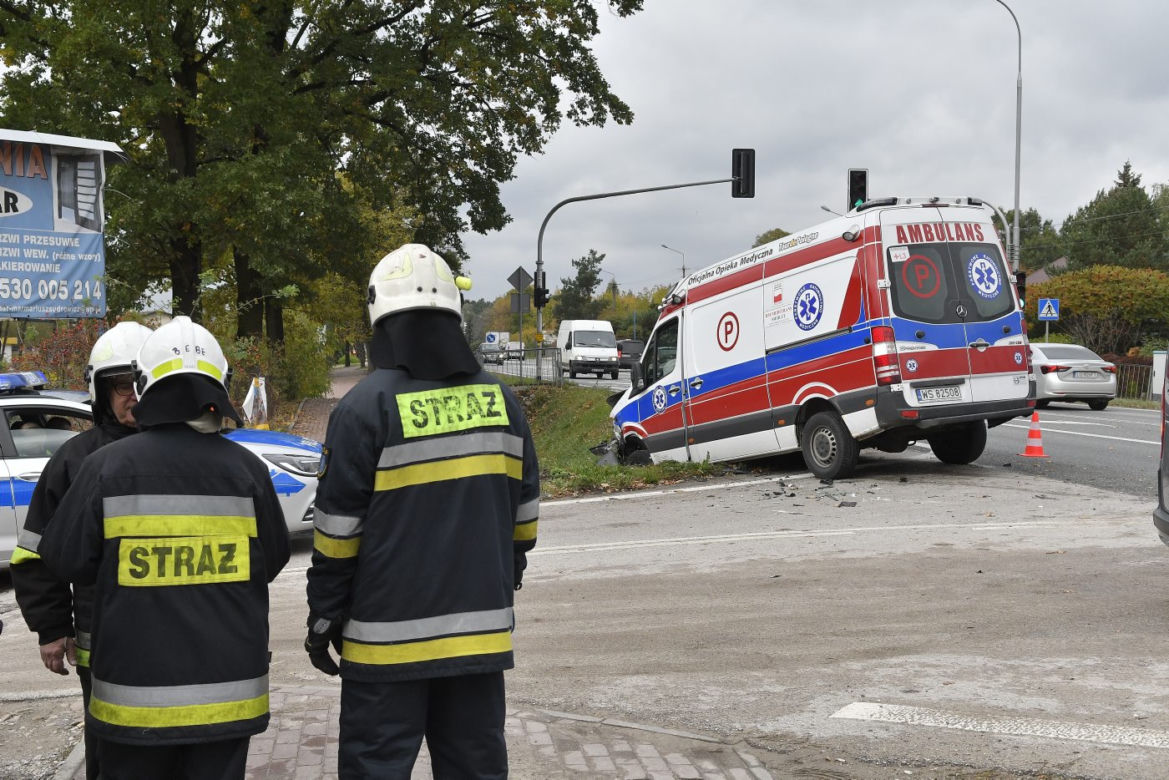 Wypadek karetki w Koniku Nowym