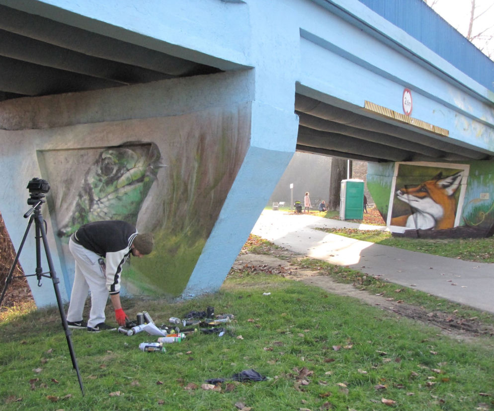 Mural w rejonie Lisiej Góry w Rzeszowie robi się coraz większy