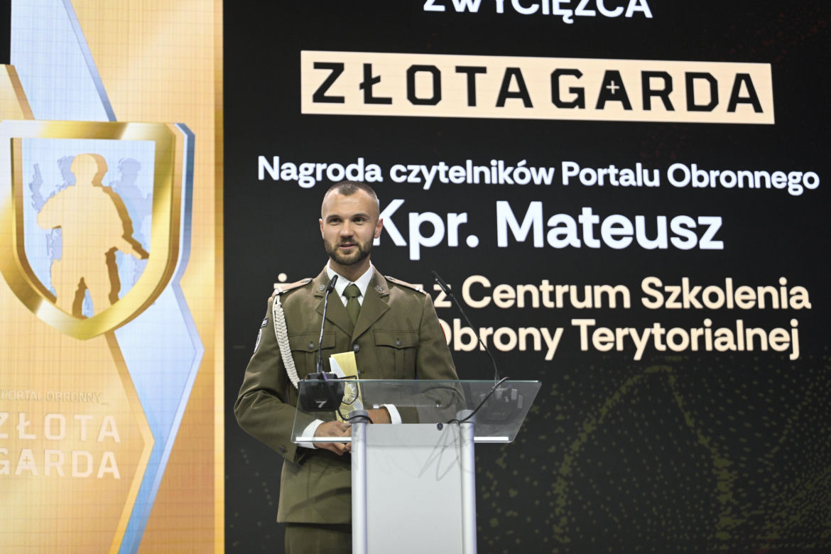 Kapral Mateusz wczoraj odebrał Złota Gardę