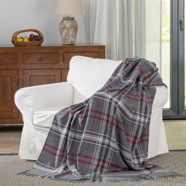 Pled Marocco dark grey red, marki Dekoria