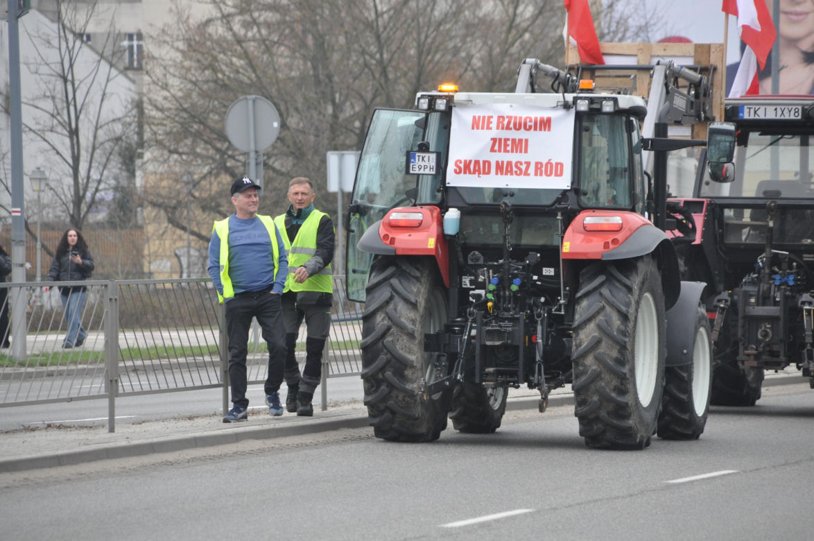 Strajk rolników w Kielcach. 14 marca 2024
