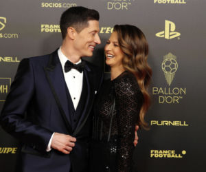 Robert i Anna Lewandowscy na gali Złotej Piłki