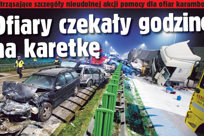 Ofiary czekały go dzinę na karetkę