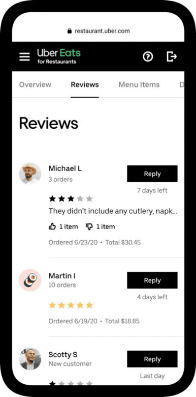 Uber Eats zmiany