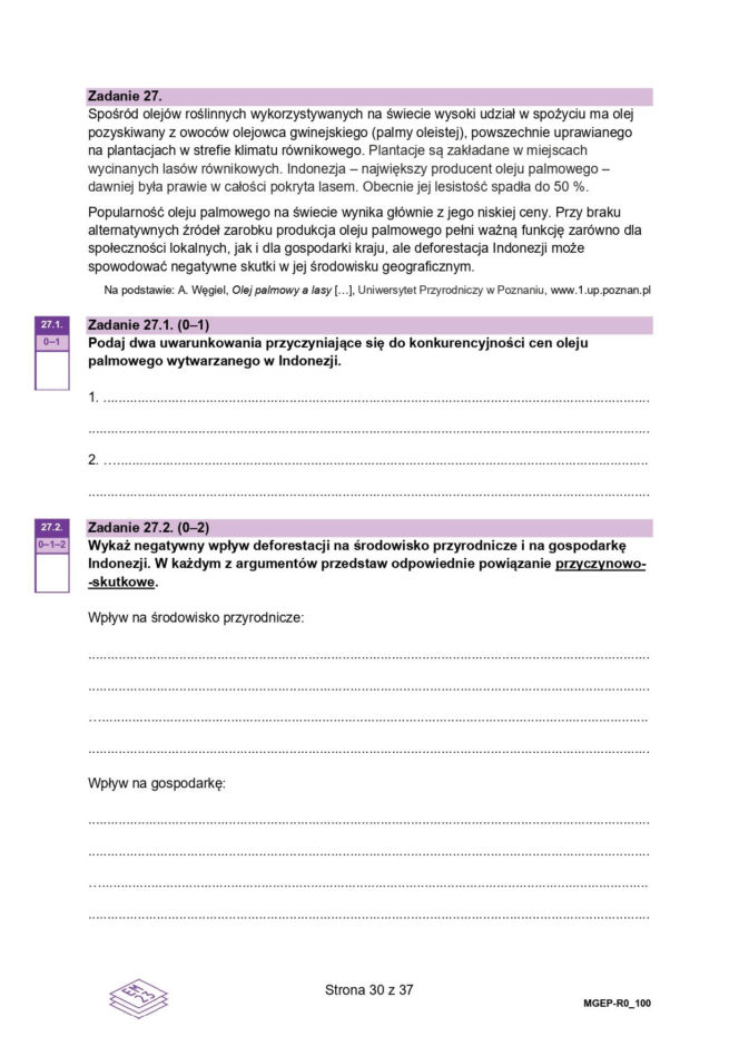 Próbna matura 2026 geografia. Wszystkie ODPOWIEDZI i ARKUSZE CKE i 15.01.2026.