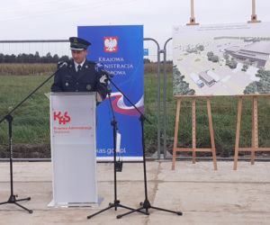 Uroczystość wmurowania kamienia węgielnego pod budowę Oddziału Celnego w Przemyślu 