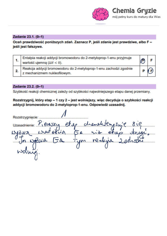Odpowiedzi próbnej matury z chemii rozszerzonej 2024 - gotowe rozwiązania