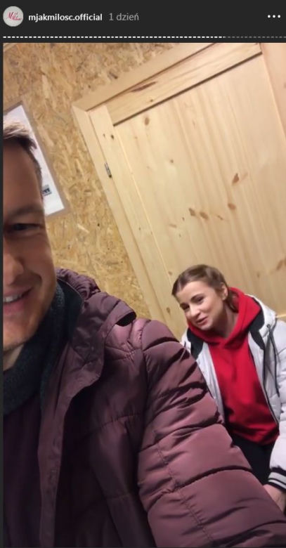 M jak miłość. Paweł (Rafał Mroczek), Katia (Joanna Jarmołowicz)