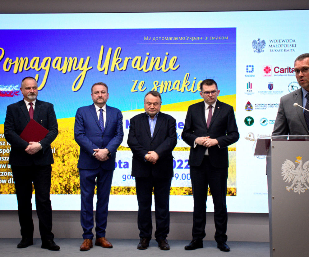 Konferencja zapowiadająca wydarzenie Pomagamy Ukrainie ze smakiem