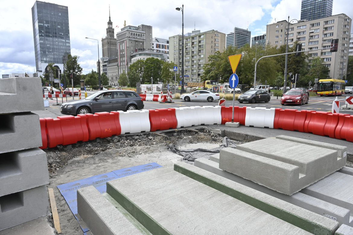 Remont torowiska na ul. Marszałkowskiej (sierpień 2025)