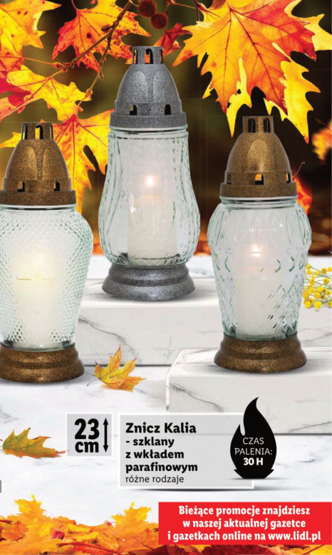 Znicze w Lidlu