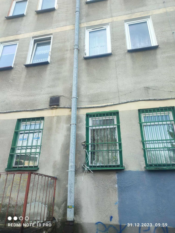 Tak wygląda naprawiona rynna w Jaworznie