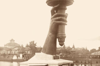 Ramię Statuy Wolności w 1876 r. na Phildadelphis Centennial Exposition