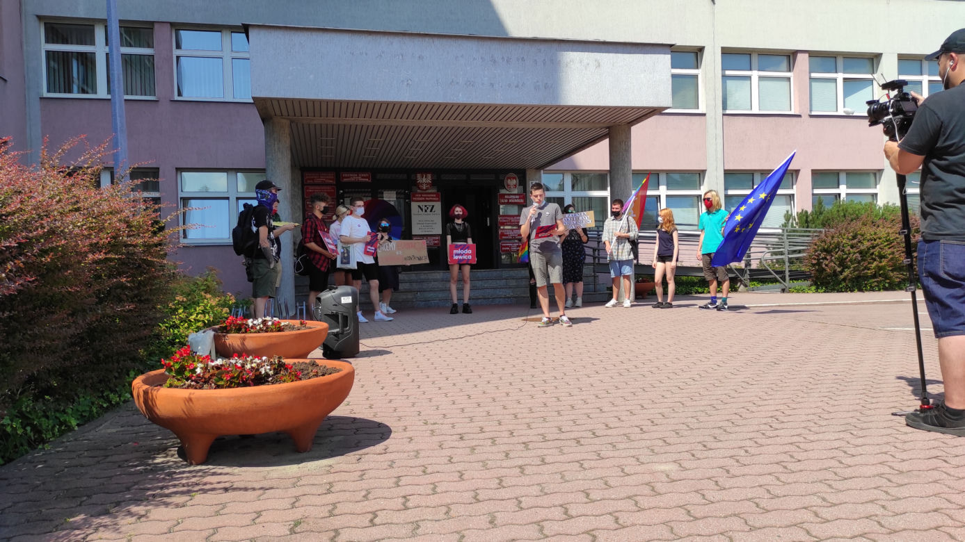 STOP Czarnek - protest Młodej Lewicy w Tarnowie