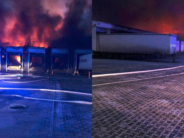 Wielki pożar hali magazynowej w Wielkopolsce. Czy są poszkodowani?