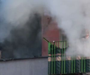 ratowanie staruszki pożar Słupno