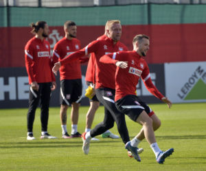 Trening reprezentacji na stadionie Legii