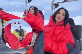 Justyna Steczkowska w obłędnie wysokich szpilkach w górach. To jest przedłużenie mojej nogi