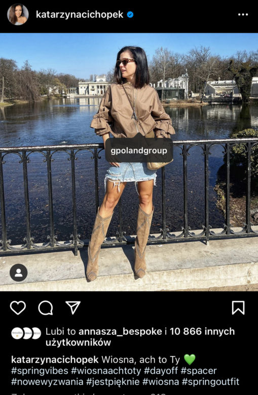 Katarzyna Cichopek jak słup ogłoszeniowy 