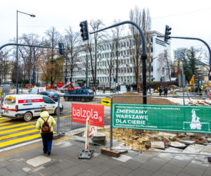 Tramwaj wzdłuż ul. Rakowieckiej w Warszawie - budowa