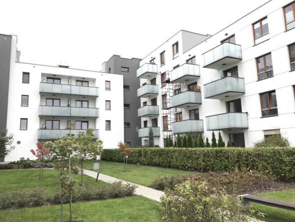 Remont powłok balkonowych w budynku przy ulicy Branickiego w Warszawie w Miasteczku Wilanów.