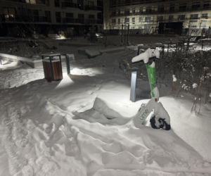 Opady śniegu w Warszawie