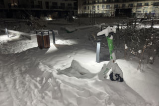 Opady śniegu w Warszawie