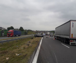 Groźny wypadek na A1! Półroczne dziecko w ciężkim stanie