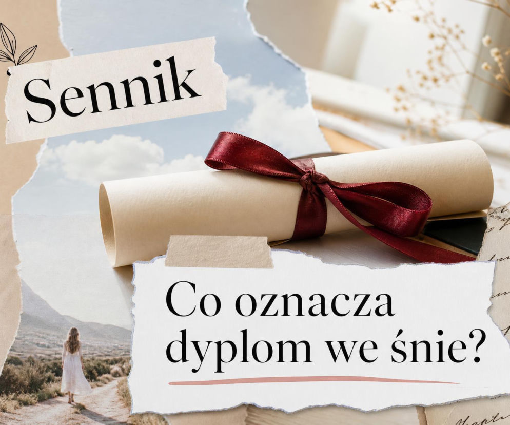 Dyplom zwinięty w rulon i przewiązany bordową wstążką. O znaczeniu snu o dyplomie przeczytasz na SE.