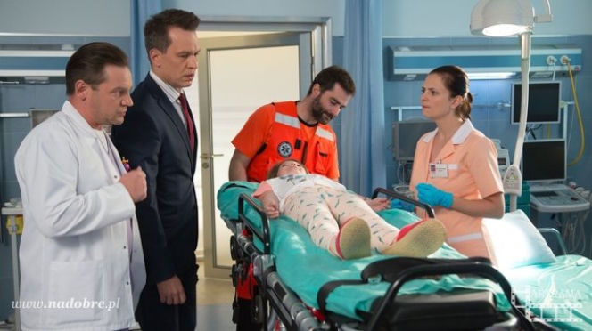 Na dobre i na złe odc. 606. Matylda (Amelia Czaja), Andrzej Falkowicz (Michał Żebrowski), Tomasz Rzepecki (Ireneusz Czop)