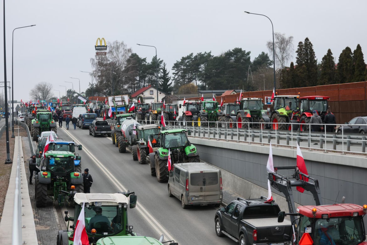 Protest rolników Zakręt