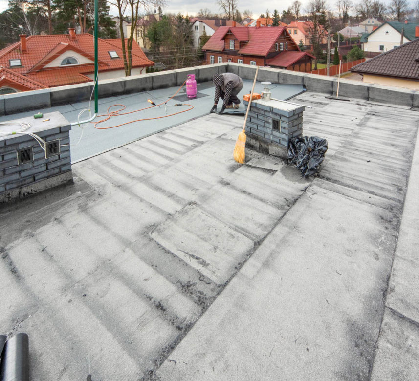 Rozmieszczanie pasów papy