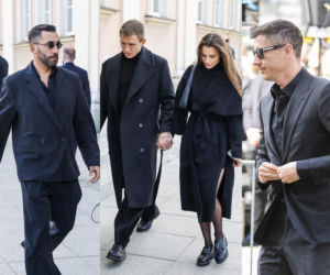 Rafał Maserak z partnerką, Jakub Rzeźniczak czy Robert Lewandowski - na pogrzebie Jacka Magiery nie mogło ich zabraknąć. Gwiazdy tłumnie oddały mu hołd! 