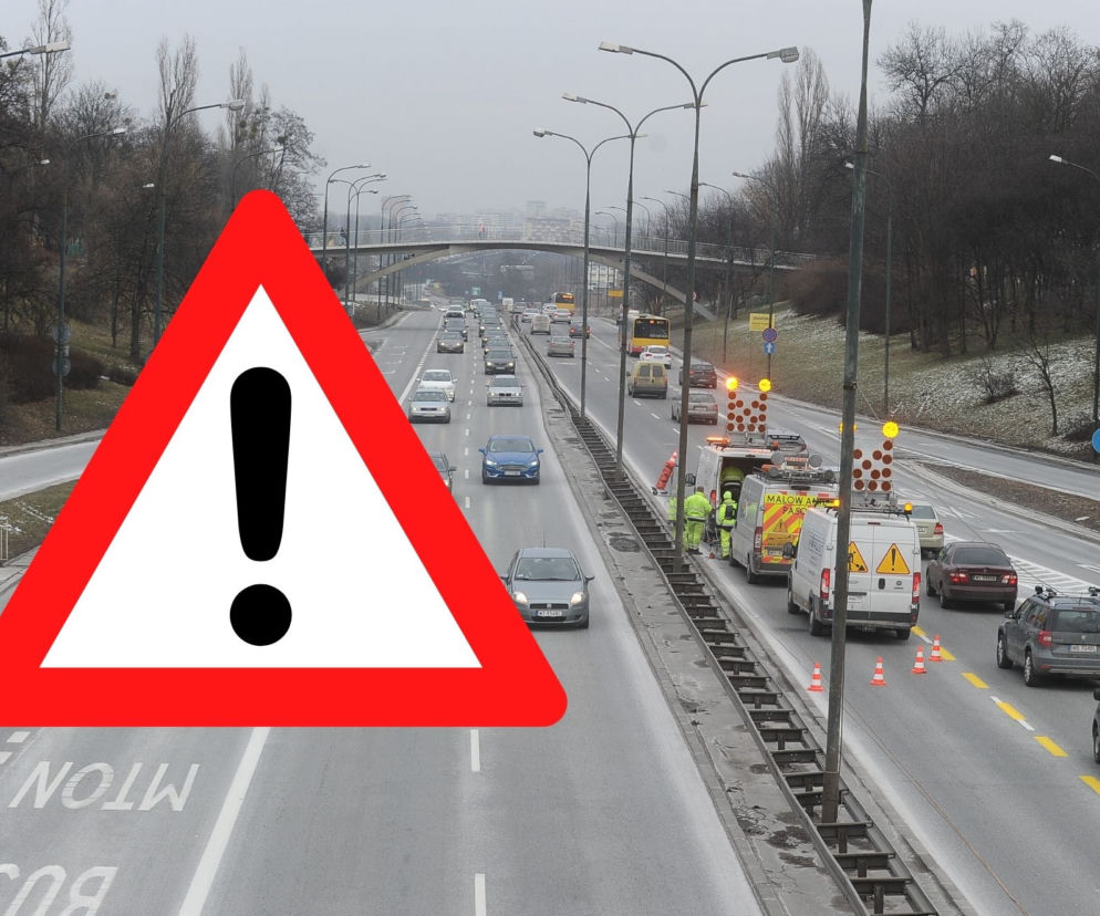 Komunikacyjny paraliż Warszawy. Zamykają Trasę Łazienkowską! Kierowcy są w szoku