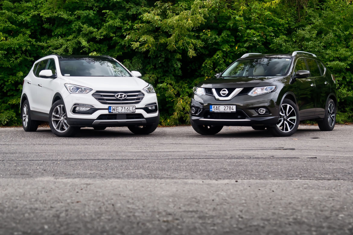 Nissan X-Trail 1.6 dCi AWD Tekna vs. Hyundai Santa Fe 2.2 CRDi AWD Platinum