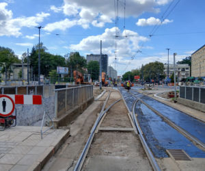 Likwidacja przejścia podziemnego na skrzyżowaniu ul. Młynarskiej i Wolskiej w Warszawie