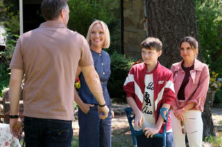 M jak miłość odc. 1899. Dorota (Iwona Rejzner), Bartek (Arkadiusz Smoleński), Franek (Jarosław Śmigielski), Aneta (Ilona Janyst)