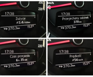 Test ekonomiczności - komputer pokładowy Volkswagen up! 1.0 TSI 90 KM