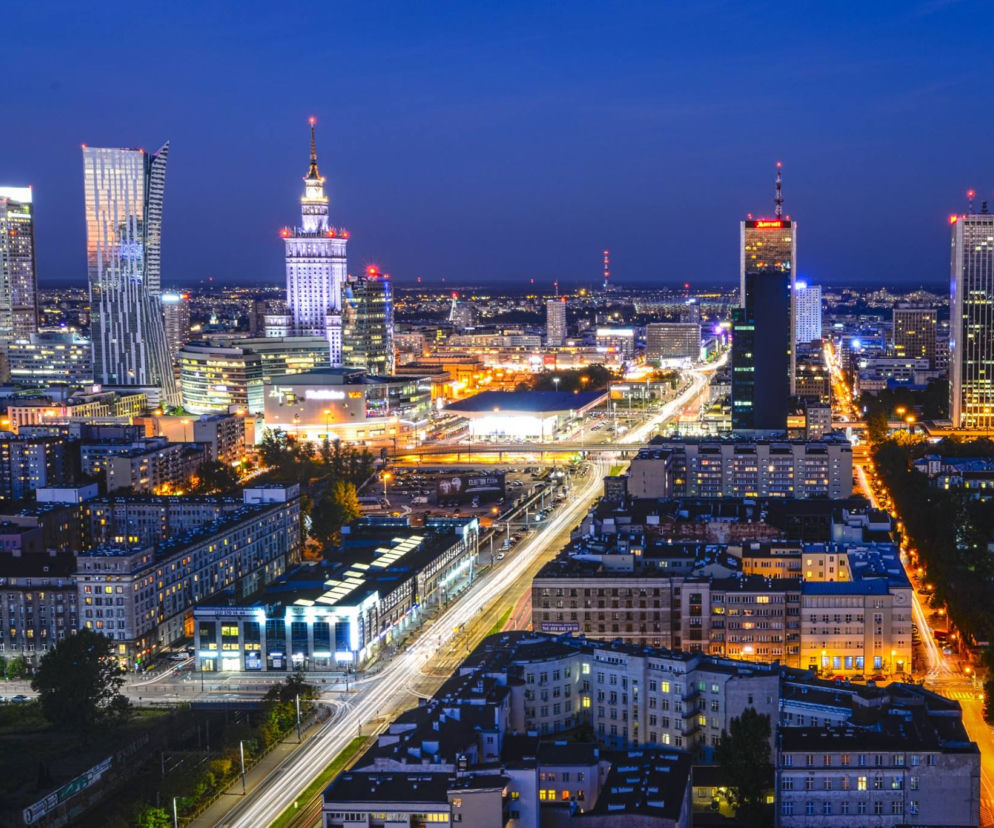 Warszawa widok z wieżowca Millennium Plaza