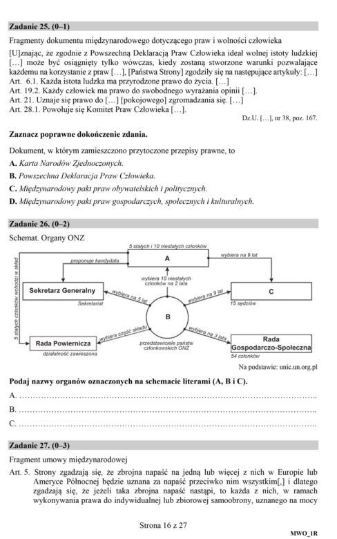 Matura 2019. Wiedza o społeczeństwie. Arkusze CKE WOS rozszerzony