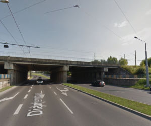 Wiadukt kolejowy nad ul. Diamentową - wypadki