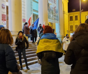 Lublin: protest wobec rosyjskiej agresji na Ukrainę