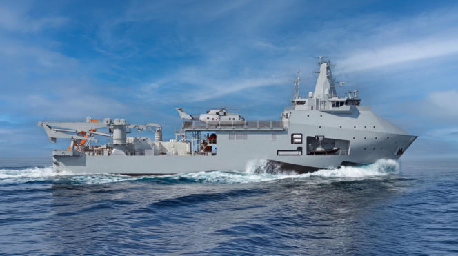 Wizualizacje przyszłego ORP "Ratownik"
