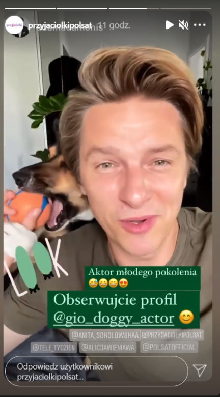 Przyjaciółki 18 sezon: Andrzej (Adam Adamonis), pies Gio
