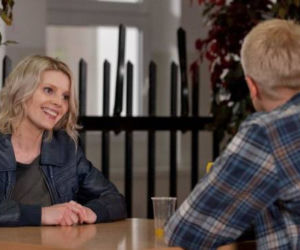 NA WSPÓLNEJ. Magda (Karolina Nolbrzak), Kazik (Dobromir Dymecki)