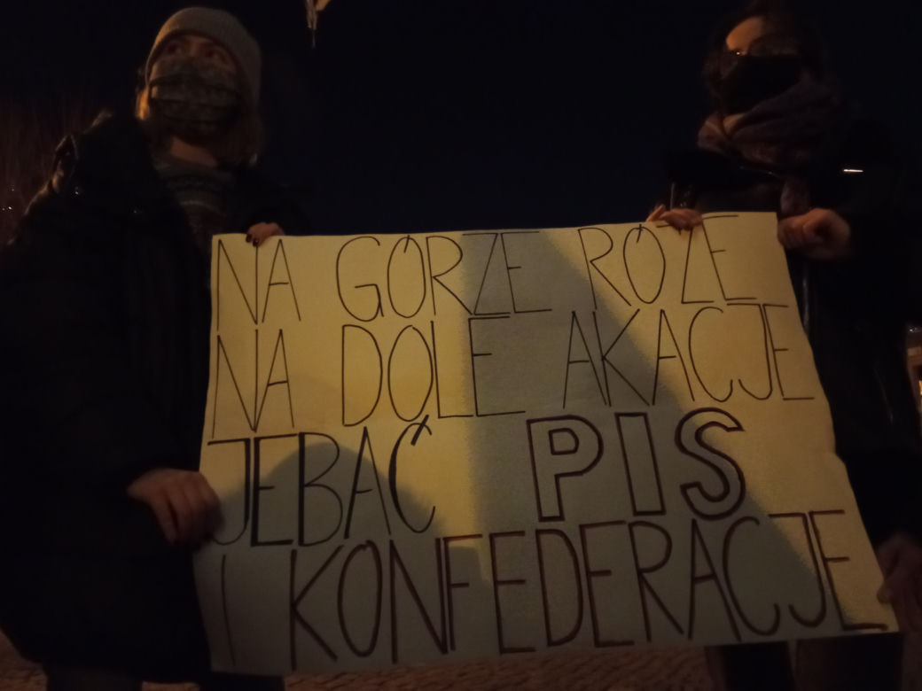 Strajk kobiet na rynku w Lesznie 