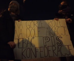 Strajk kobiet na rynku w Lesznie 
