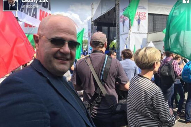 Cezary Żak na Marszu Wolności