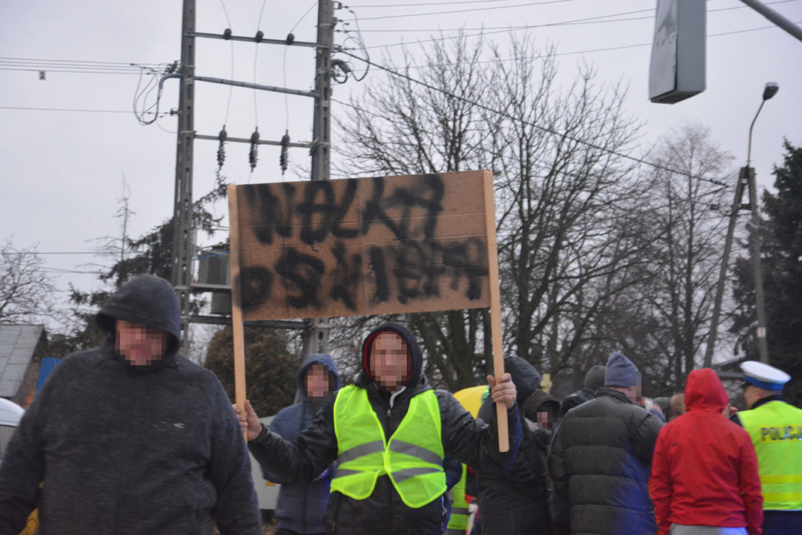 Blokada drogi krajowej DK7