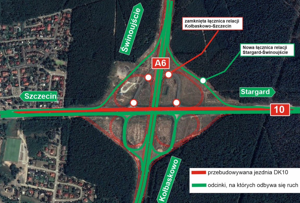 Przebudowa węzła Kijewo - październik 2020